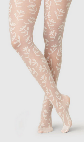 FLORAL Ivory Tights