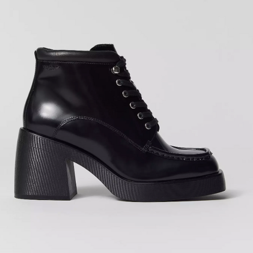 Black Lace Up Platform Shoe