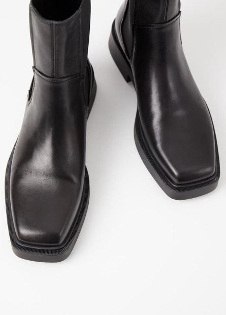Jillian Square Toe Black Chelsea Boot