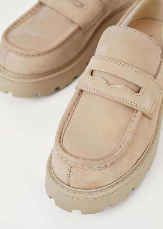 Tan platform loafers discount