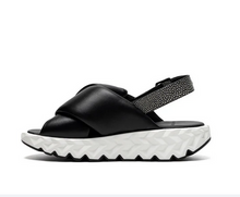 Load image into Gallery viewer, Black sandal with adjustable strap