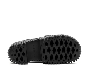 Sole of black platform sandal