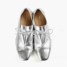 Load image into Gallery viewer, NU DANCE Silver Tie Flats