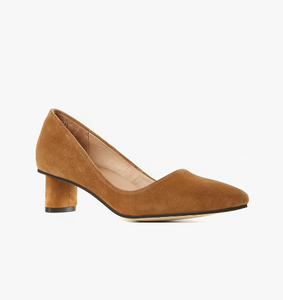 Tan Suede Kitten Heel