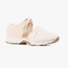 Load image into Gallery viewer, Side view of beige mesh sneaker