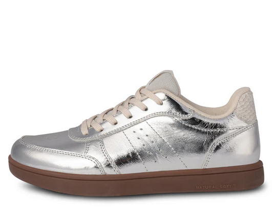 Women's Silver Leather Sneaker