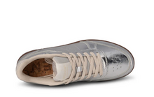 Load image into Gallery viewer, Top view of silver lace up sneaker