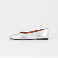 Silver Ballerina Flat Shoe