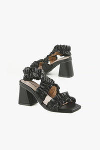 Block Heel Black Sandals