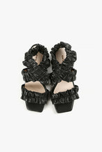 Load image into Gallery viewer, Square Toe Black Leather Sandals