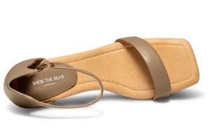 Square Toe Taupe Sandal