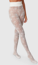 Load image into Gallery viewer, MAJA Flower Ivory Tights