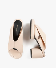 Load image into Gallery viewer, Top and Side view of Light Pink Platform Slide Sandal 