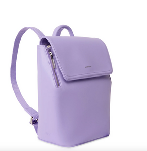 Lilac vegan leather backpack