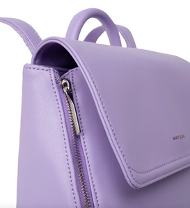 Lilac vegan leather backpack