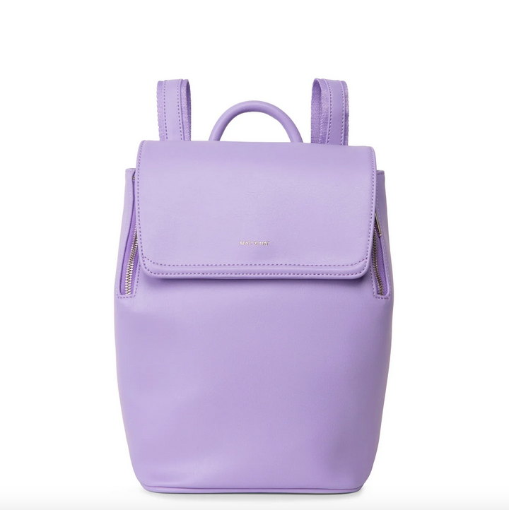 Lilac vegan leather backpack