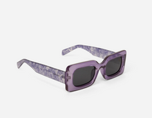 Load image into Gallery viewer, Lavender square sunglasses side view