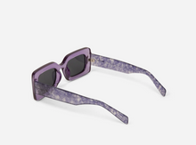 Load image into Gallery viewer, Lavender square sunglasses back view