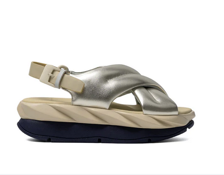 Silver Leather Sandal 