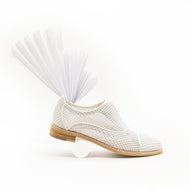 White mesh oxford
