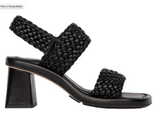 Load image into Gallery viewer, Black Braided Leather Sandal with two straps