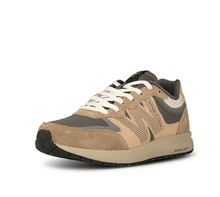 Load image into Gallery viewer, Tan and grey lace up sneaker front view