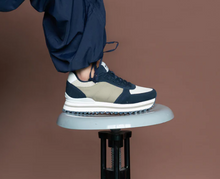 Load image into Gallery viewer, Navy multi platform sneaker with navy pant