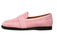 Pink Suede Saddle Loafer