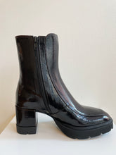 Load image into Gallery viewer, Patent Leather Ankle Boot with inside zipper