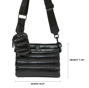 DOWNTOWN CROSSBODY Black on Black Handbag