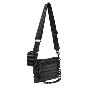 DOWNTOWN CROSSBODY Black on Black Handbag
