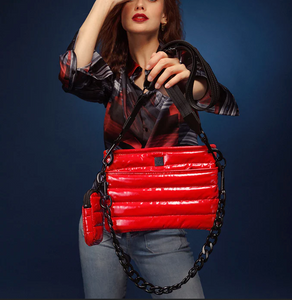 DOWNTOWN CROSSBODY Lipstick Patent Handbag