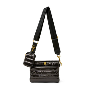 DOWNTOWN CROSSBODY Dark Mocha Patent Handbag