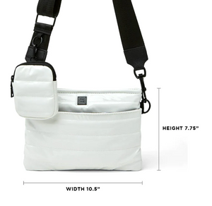 DOWNTOWN CROSSBODY White Patent Handbag