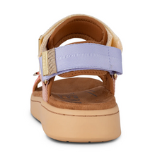 Load image into Gallery viewer, back view of sandal and lavender ankle strap