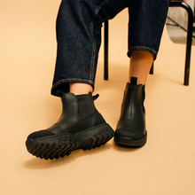 Load image into Gallery viewer, Black waterpoof boots worn with jeans