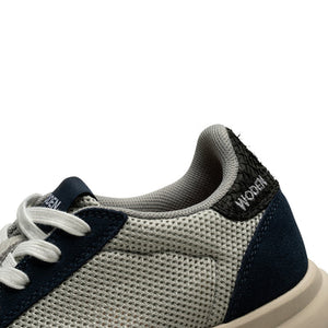 Close Up of Navy Grey Sneaker