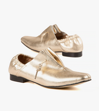 Load image into Gallery viewer, NU DANCE Gold Tie Flats