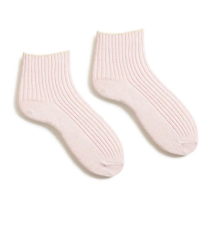 pale pink short socks