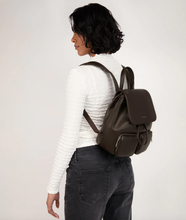 Load image into Gallery viewer, Black vegan leather backpack