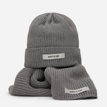 Load image into Gallery viewer, grey hat and scarf set