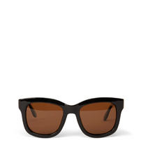 Load image into Gallery viewer, black and brown wayfarer sunglasses