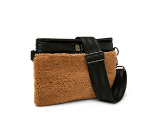 Nude Sherpa Bum bag with black details