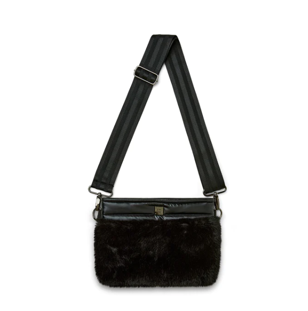 DELUXE BUM BAG 2.0 Black Faux Fur