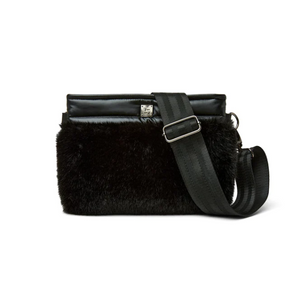 DELUXE BUM BAG 2.0 Black Faux Fur