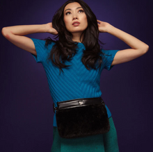 Load image into Gallery viewer, DELUXE BUM BAG 2.0 Black Faux Fur