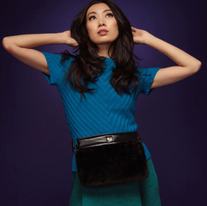 DELUXE BUM BAG 2.0 Black Faux Fur