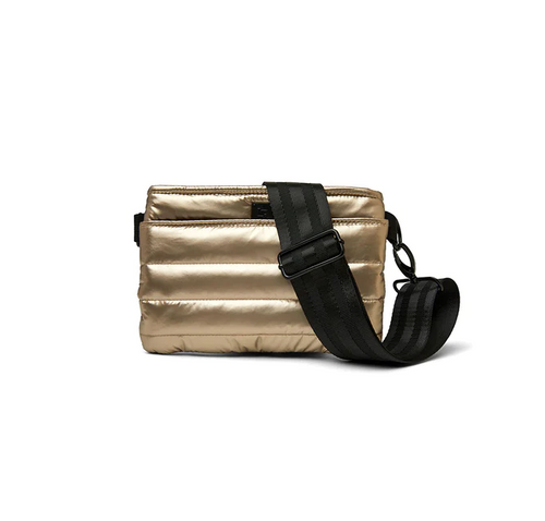 Gold Quilted Crossbody Bag