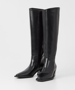 ALINA Black Western Boots