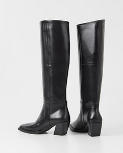 ALINA Black Western Boots